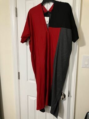 Korean Parisian designer runway colorblock dress - size M/L